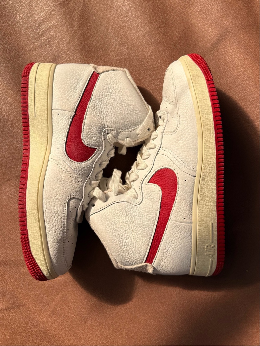 Nike Air Force 1 Mid White Red Women’s Size 9 Sneakers